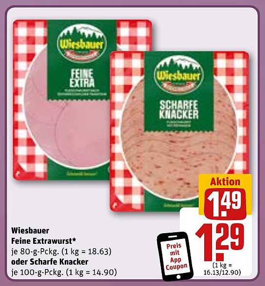 Wiesbauer Feine Extrawurst oder Scharfe Knacker