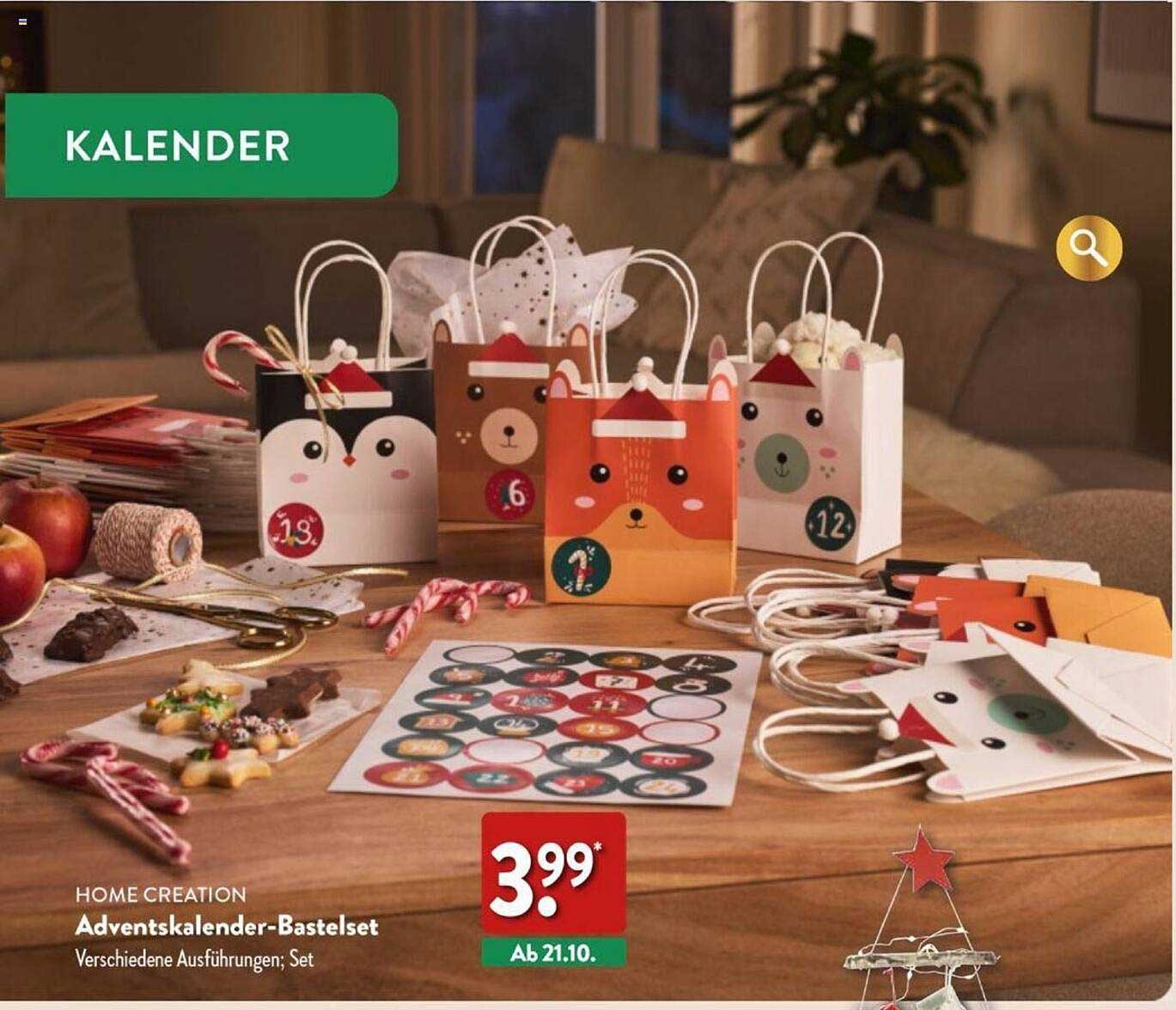 Adventskalender-Bastelset