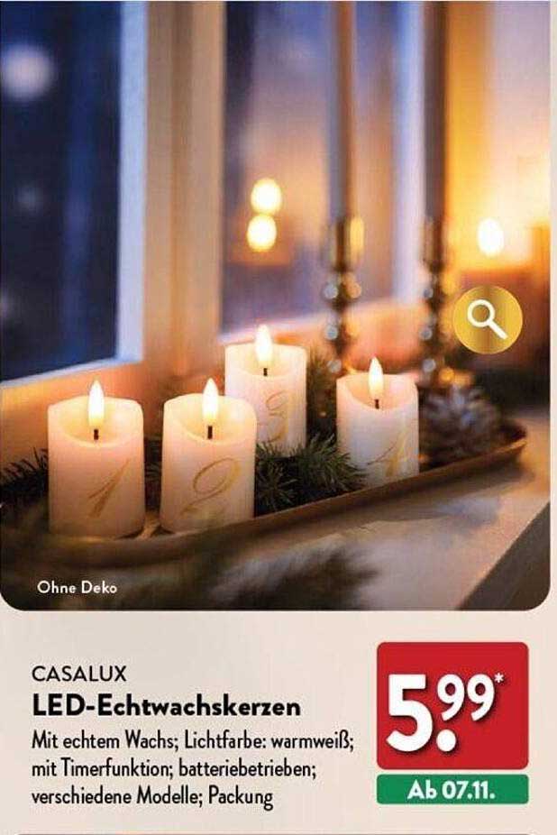 CASALUX LED-Echtwachskerzen