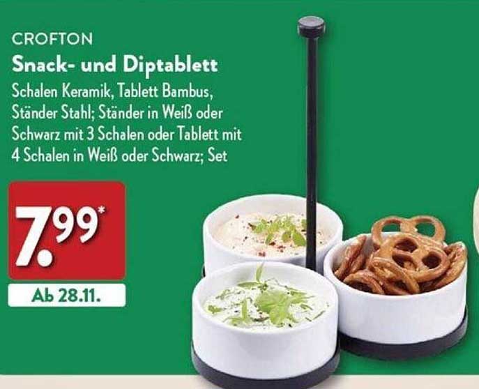 Snack- und Diptablett