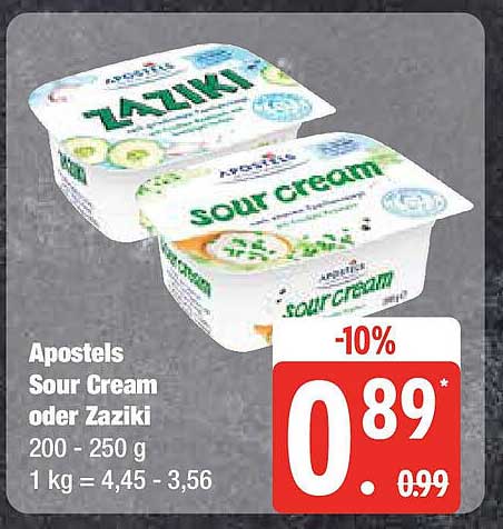 Apostels Sour Cream oder Zaziki