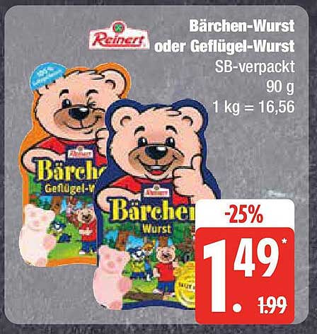 Bärchen-Wurst oder Geflügel-Wurst