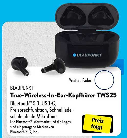 BLAUPUNKT True-Wireless-In-Ear-Kopfhörer TWS25