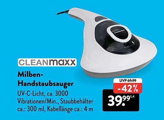 CLEANmaxx Milben-Handstaubsauger