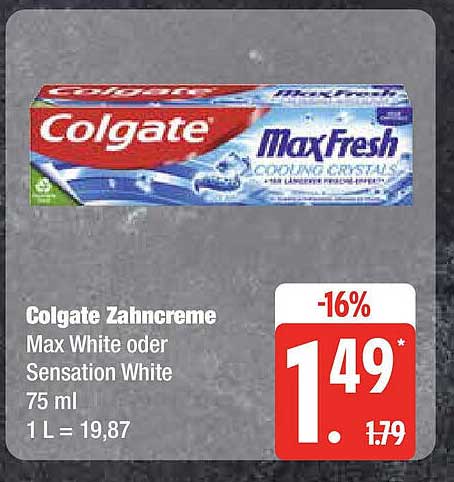 Colgate Zahnpasta Max Fresh