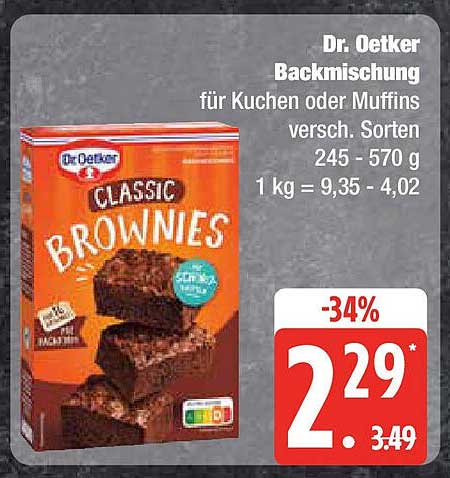 Dr. Oetker Backmischung Classic Brownies