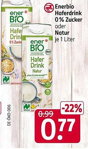 Enerbio Haferdrink 0% Zucker Natur