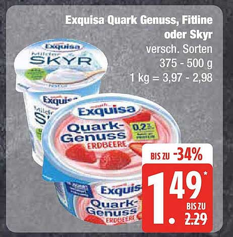 Exquisa Quark Genuss, Fitline oder Skyr