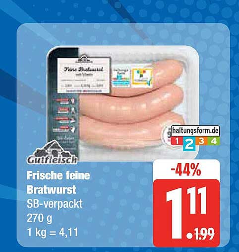 Frische feine Bratwurst