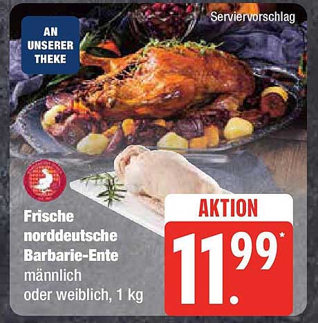 Frische norddeutsche Barbarie-Ente