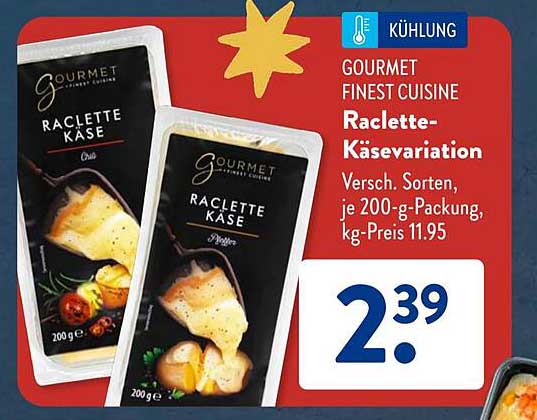 GOURMET FINEST CUISINE Raclette-Käsevariation