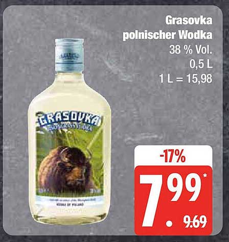 Grasovka polnischer Wodka