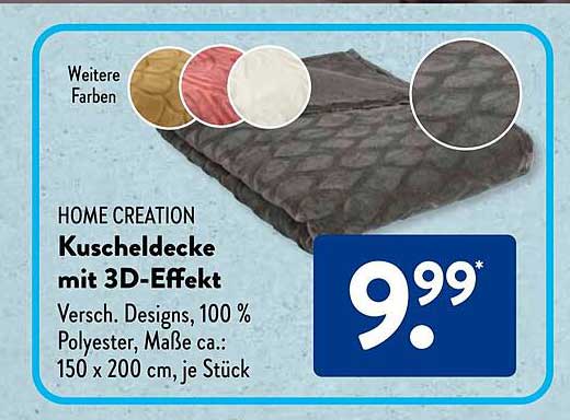 HOME CREATION Kuscheldecke mit 3D-Effekt