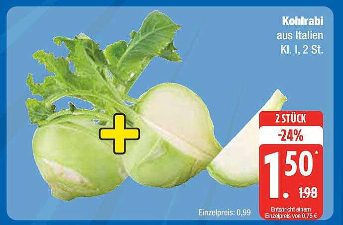 Kohlrabi aus Italien Kl. I, 2 St.