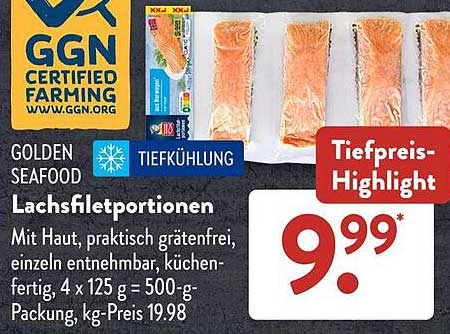 Lachsfiletportionen