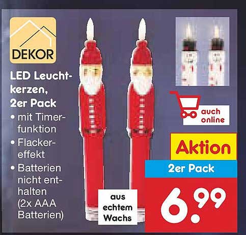 LED Leuchtkerzen, 2er Pack