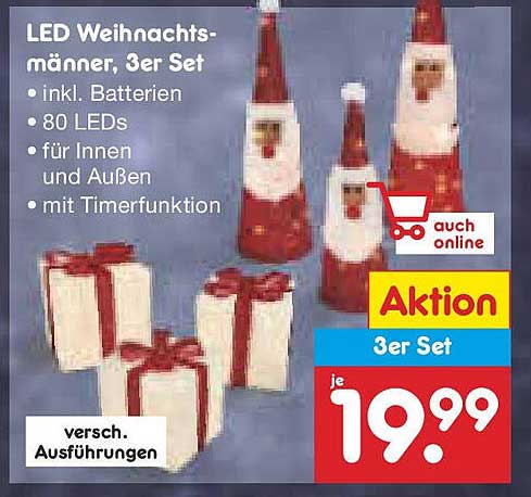 LED Weihnachts-männer, 3er Set