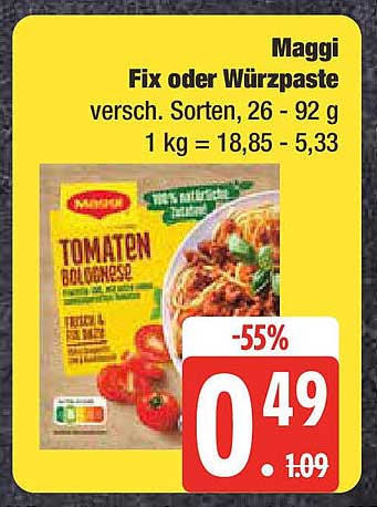 Maggi Fix oder Würzpaste