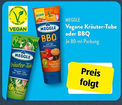 MEGGLE Vegane Kräuter-Tube oder BBQ