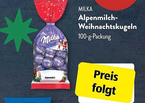 Milka Alpenmilch-Weihnachtskugeln