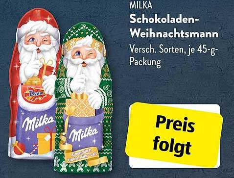 MILKA Schokoladen-Weihnachtsmann