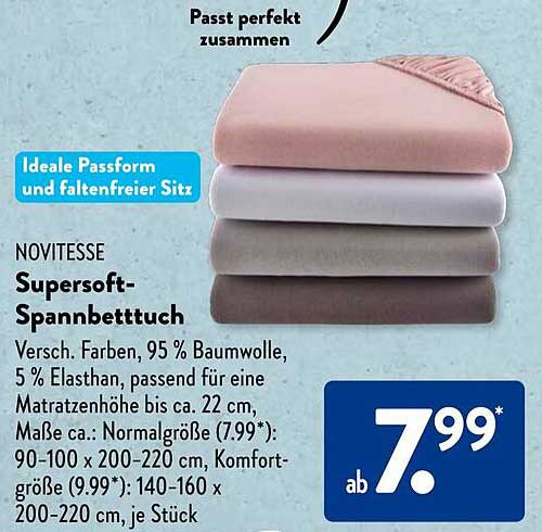 Novitesse Supersoft-Spannbettuch