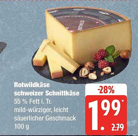 Rotwildkäse schweizer Schnittkäse