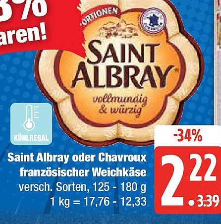 Saint Albray oder Chavroux französischer Weichkäse