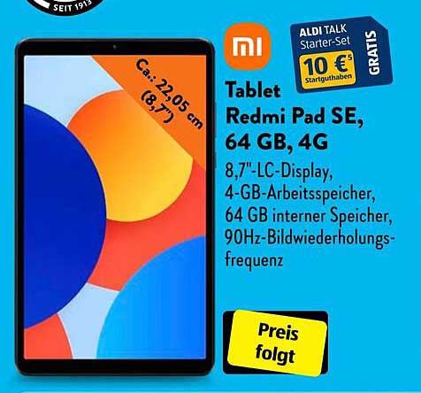 Tablet Redmi Pad SE, 64 GB, 4G