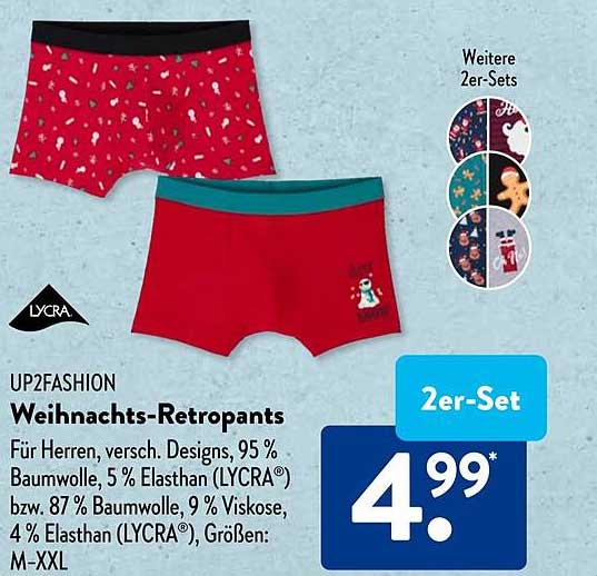 Weihnachts-Retropants