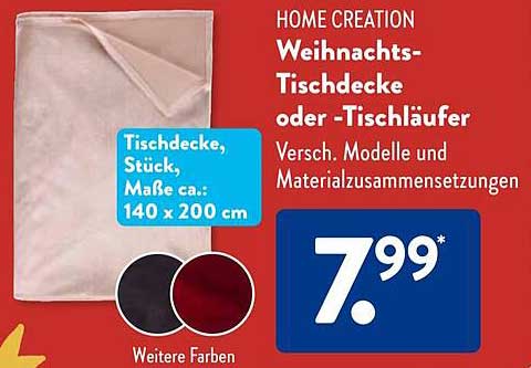 Weihnachts-Tischdecke oder -Tischläufer