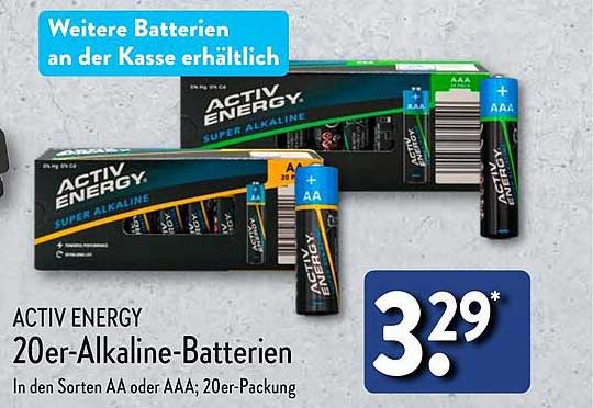 ACTIV ENERGY 20er-Alkaline-Batterien