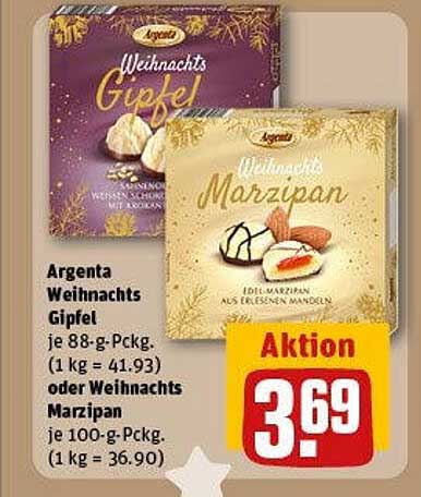 Argenta Weihnachts Gipfel oder Weihnachts Marzipan