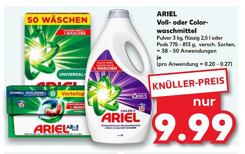 ARIEL Voll- oder Color- waschmittel