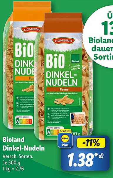 Bioland Dinkel-Nudeln