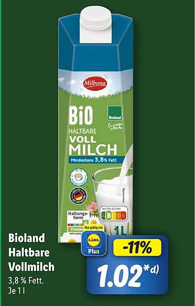 Bioland Haltbare Vollmilch