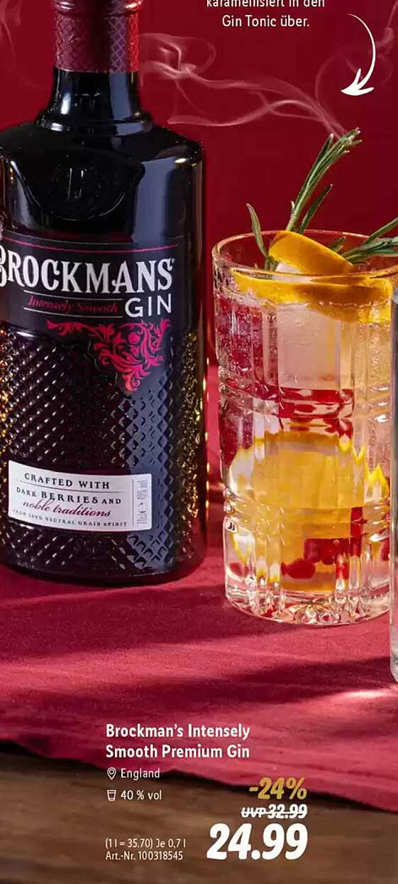 Brockman’s Intensely Smooth Premium Gin