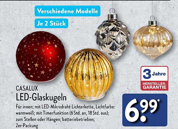 CASALUX LED-Glaskugeln