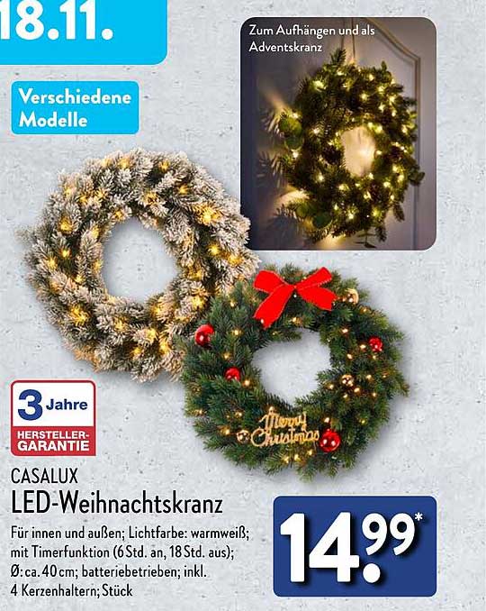 CASALUX LED-Weihnachtskranz