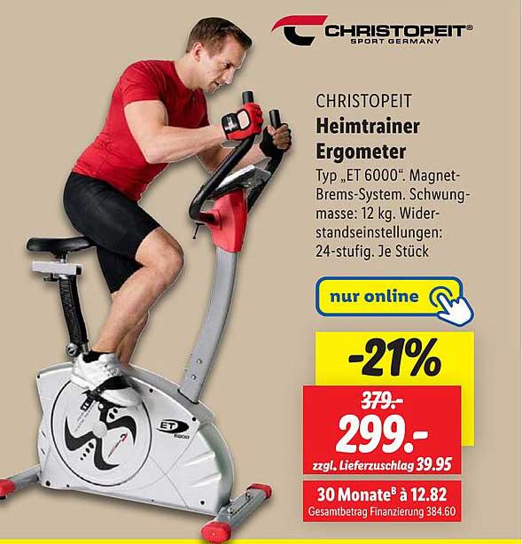 CHRISTOPEIT Heimtrainer Ergometer