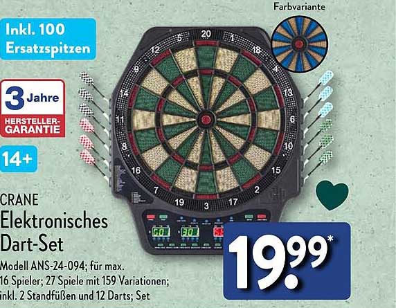 CRANE Elektronisches Dart-Set