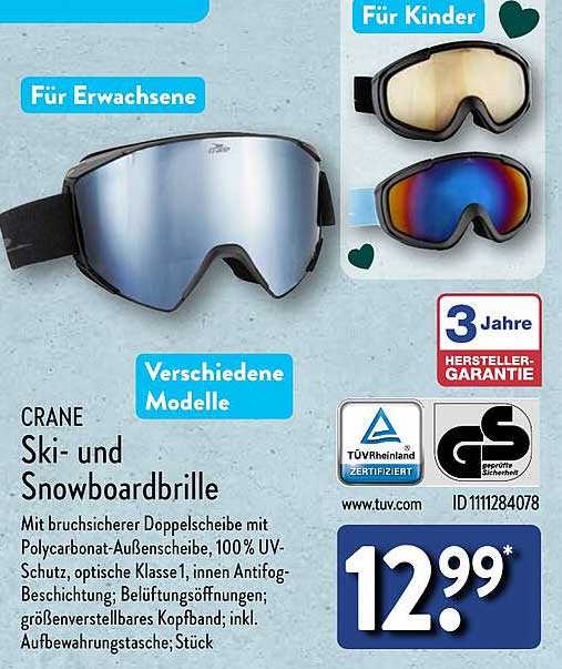 CRANE Ski- und Snowboardbrille