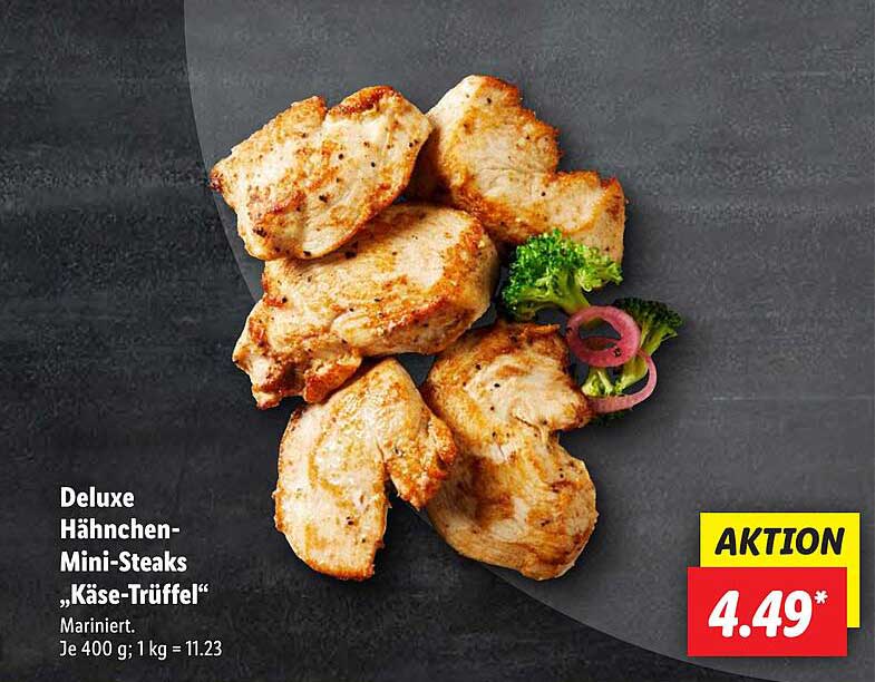 Deluxe Hähnchen-Mini-Steaks „Käse-Trüffel“