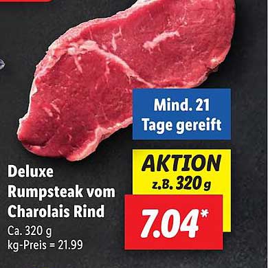 Deluxe Rumpsteak vom Charolais Rind