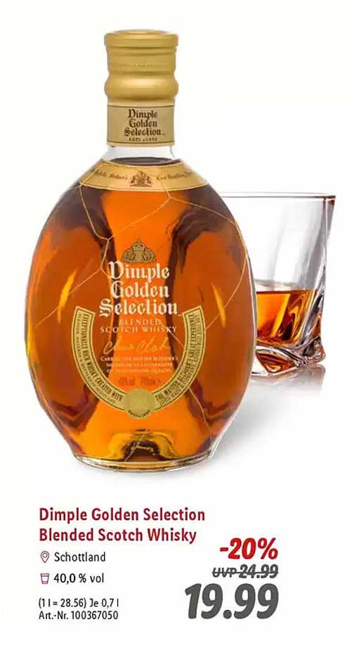 Dimple Golden Selection Blended Scotch Whisky