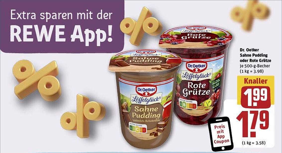 Dr. Oetker Sahne Pudding oder Rote Grütze