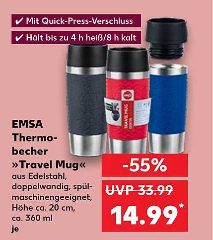 EMSA Thermobecher »Travel Mug«