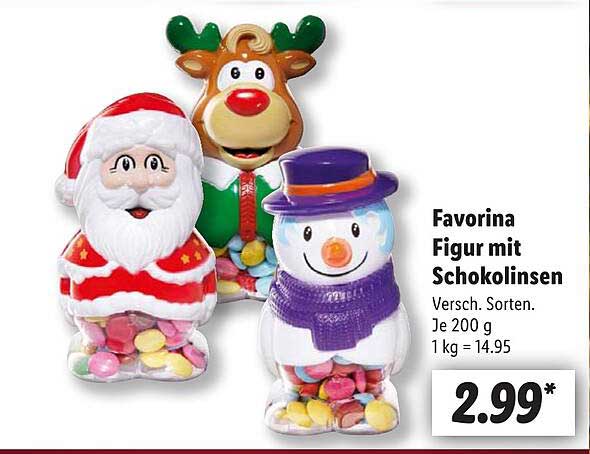 Favorina Figur mit Schokolinsen