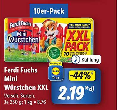 Ferdi Fuchs Mini Würstchen XXL