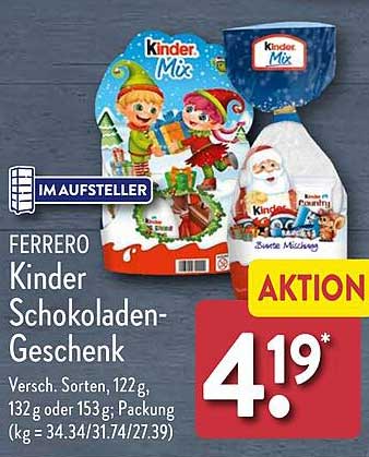 FERRERO Kinder Schokoladen-Geschenk